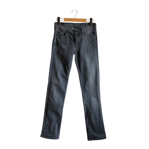 7FAM Jeans The Straight Leg Size 24 Grey Wash - Picture 2 of 15